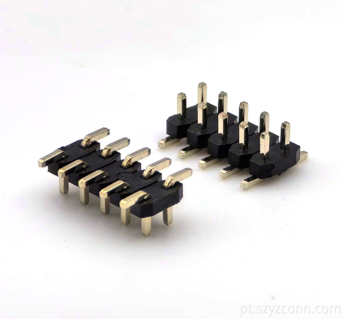 Fileira dupla SMT H1.0mm 2x5P do conector do cabeçalho do pino do passo de 2.54mm 2.54mm Pitch Pin header Connector Dual Row SMT H1.0mm 2x5P